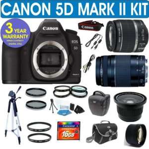 Canon EOS 5D MARK II Digital Camera + Canon 18 55 Zoom Lens + Canon 