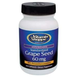 Vitamin Shoppe   Grape Seed Extract, 60 mg, 100 capsules