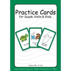   Practice Cards for Suzuki Violin & Viola Musical Instruments