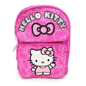  Licensed Hello Kitty PINK GLITTER FACE Medium 14 School 