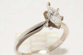 2000 .52CT SOLITAIRE MARQUISE CUT DIAMOND ENGAGEMENT RING SIZE 6.75 