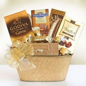 Golden Godiva Gourmet Chocolate Christmas Holiday Gift Basket:  