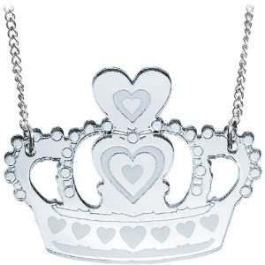  Clear Its Good To Be Queen Crown Necklace Jewelry