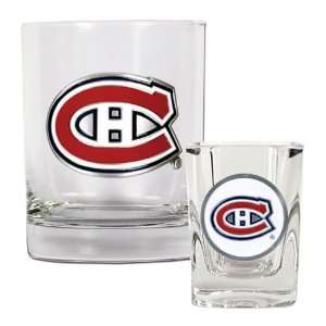  Montreal Canadiens Rocks Glass & Shot Glass Set   Primary 