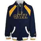 Utah Jazz Navy Blue Gold Premier Full Zip Thermal Jacket   XL  