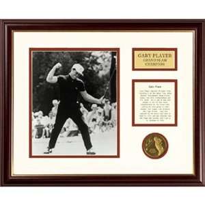  Gary Player Photo/Bio/Engraved Signature/Coin Framed Golf 
