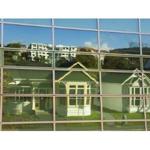  Houses Reflected in Windows, Dunedin, Otago, South Island 