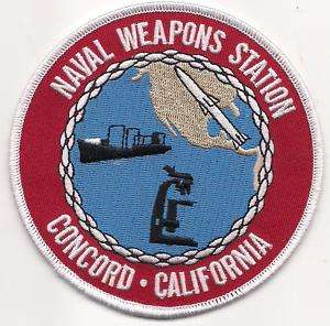 US Navy Naval Weapon Station Concord California Patch  