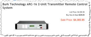 Burk Technology ARC 16 Transmitter Remote Control Power  
