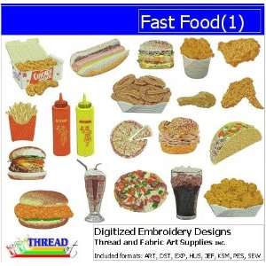   Embroidery Designs   Fast Food(1)   CD: Arts, Crafts & Sewing
