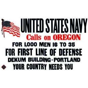   United States Navy calls on Oregon 20x30 poster