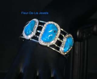Jay King MINE FINDS Blue Anhui Turquoise Cuff Bracelet  