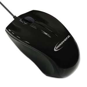  Mid Size Optical Mouse, Three Buttons, Black Camera 