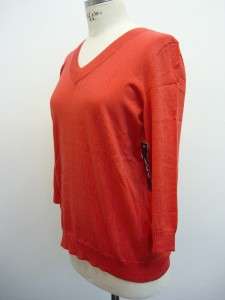 Anne Klein Sport coral v neck sweater size XL  
