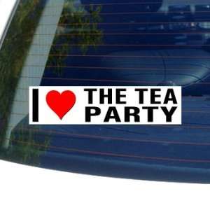    I Love Heart THE TEA PARTY Window Bumper Sticker Automotive