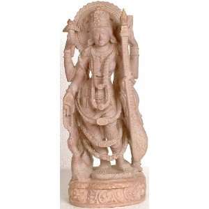   Saraswati   Stone Sculpture   Artist: Guru Prasad Sahu: Home & Kitchen