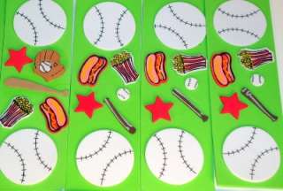 NEW 12 Baseball Sports Foam Bookmarks / Party Favors  