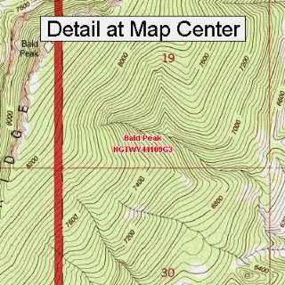  USGS Topographic Quadrangle Map   Bald Peak, Wyoming 