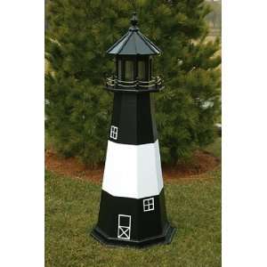  3 Foot Wooden Tybee Island Painted Wooden Lighthouse 