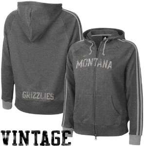 adidas Montana Grizzlies Ladies Charcoal College Town Full Zip Vintage 