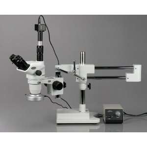  2X 180X Boom Stereo Microscope with 80 LED Ring Light and 