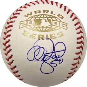  Signed Adam Wainwright Ball   2006 World Series Sports 