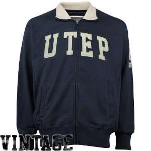  UTEP Miners Navy Blue Vintage Full Zip Decker Jacket 