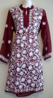 New Kashmir chain stitch crewel embroidered kurti tunic.