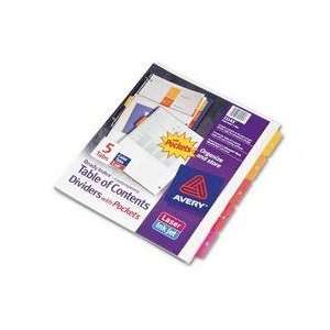  Avery Ready Index Dividers with Pocket, Multicolor Tabs 