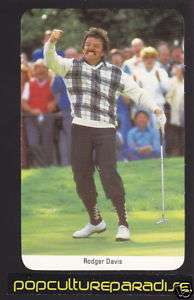 RODGER DAVIS 1986 FAX PAX UK PGA GOLF TRADING CARD  