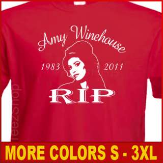 AMY WINEHOUSE dead Back to Black rehab soul RIP T shirt  