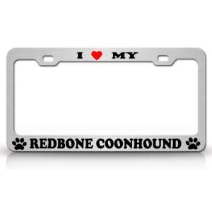   STEEL /METAL Auto License Plate Frame, Chrome/Blk/Red: Automotive