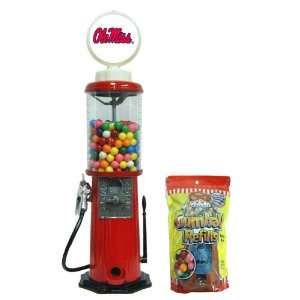   Ole Miss NCAA Red Retro Gas Pump Gumball Machine