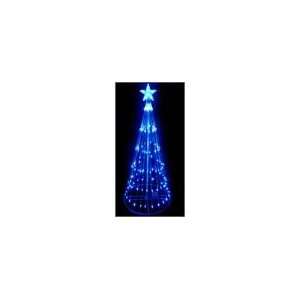  6 Blue LED Light Show Cone Christmas Tree Lighted Yard 