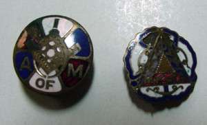 Vintage Trade Union Enamel Pin & Lapel Button Look  