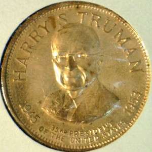 Harry S. Truman US MINT Commemorative Bronze Medal   Token   Coin 