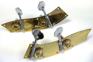 UPRIGHT BASS TYROLEAN TUNING MACHINES CHROME AND GOLD  
