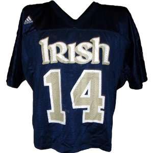 Notre Dame #14 Game Used 2005 07 Navy Lacrosse Jersey w/Navy Collar 
