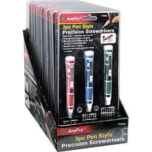  AmPro 3 Pc. Pen Style Precision Screwdrivers   12 Pack In 