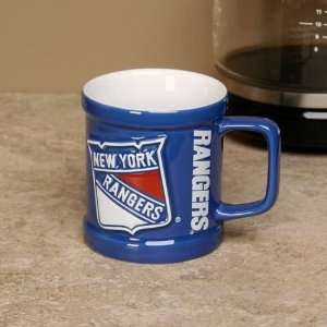 New York Rangers Royal Blue Sculpted Team Mug  Sports 