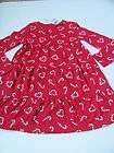   Gymboree Cozy Cutie Candy Cane Heart Long Sleeved Dress Size 7 TWINS