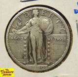   QUARTER DOLLAR Silver 25c Coin Twenty Five Cents VF± NR  