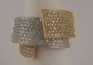 Estate Sonia B Bitton 2.23c Diamond 18k Multi Gold Ring  
