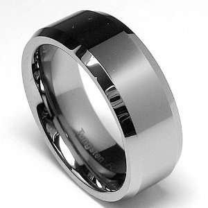  High Polish Beveled Edge Tungsten Carbide Ring size 11.5 Jewelry