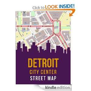 Detroit, Michigan City Center Street Map (Downtown, Midtown, New 