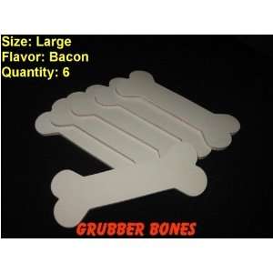    6 Large Grubber Bone Chew Toy, Bacon Flavored: Everything Else