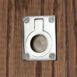  Small Rectangular Recessed Ring Pull   Chrome