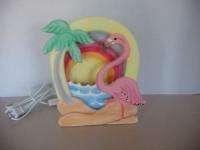 Cute Artist Design Ceramic Pink Flamingo Lamp 3  D  