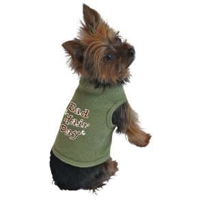   and Meow Dog Tank Top, Bad Hair Day, Green, Extra Large: Pet Supplies