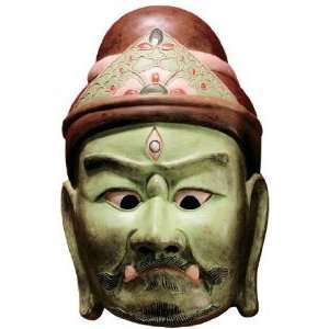   Of Buddhism Processional Asian Masks/japanese Gift